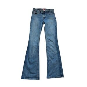 Vintage Tilt Y2K Flare Jeans Size 1 Long Low Rise Denim 2000s Jeans bell bottoms